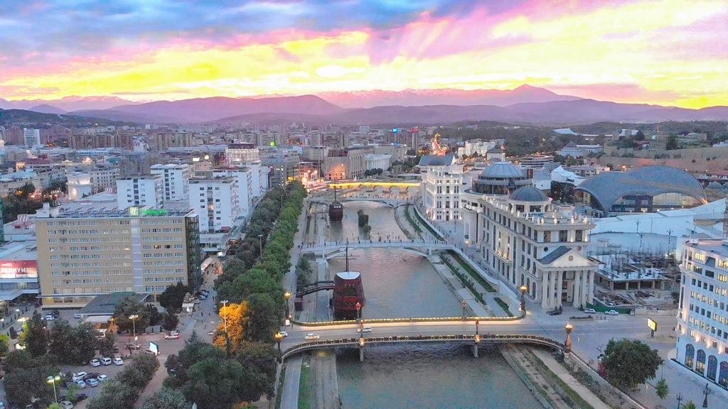 Centre of Skopje, Macedonia. 