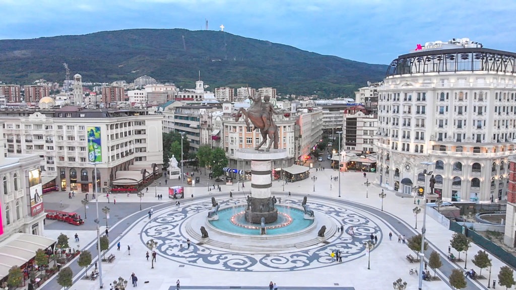 Macedonia Square, Skopje. The Capital.