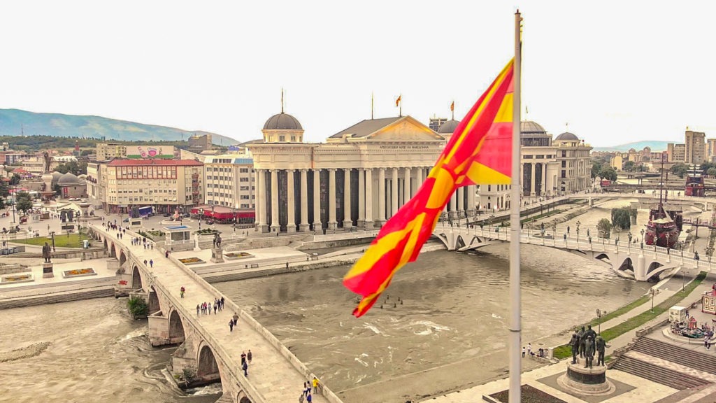 The Vardar, the largest river in Macedonia.